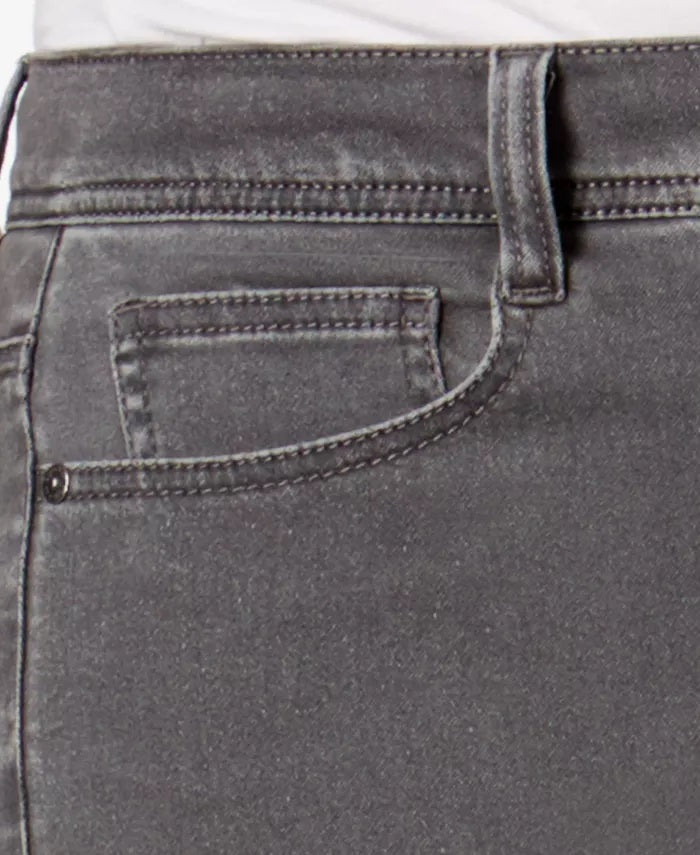 Style & Co Women's Plus Size Tummy-Control Slim-Leg Jeans Gray Size 24W