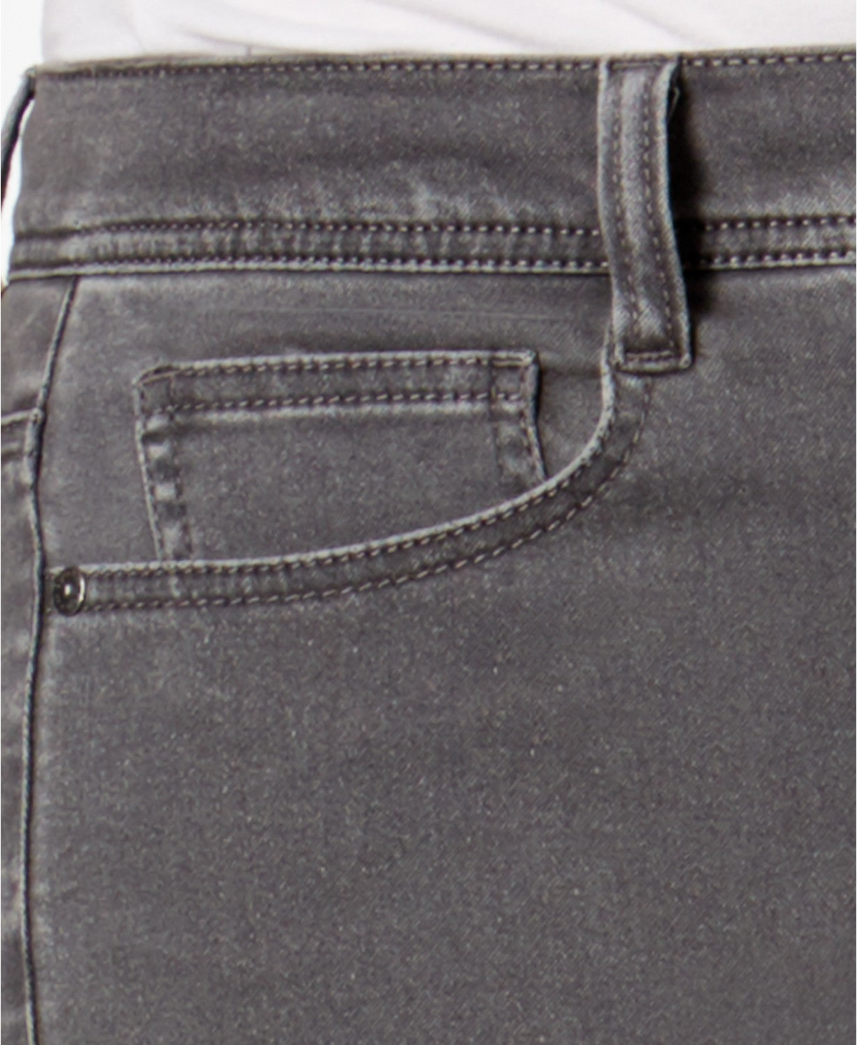 Style & Co Women's Plus Size Tummy-Control Slim-Leg Jeans Gray Size 18W