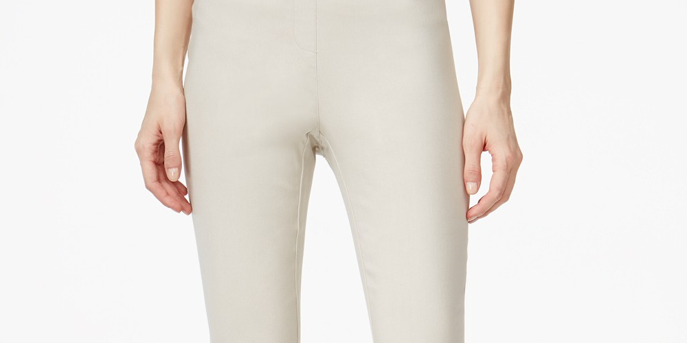 Style & Co Women's Petite Pull-On Capri Pants Beige Size Petite Small