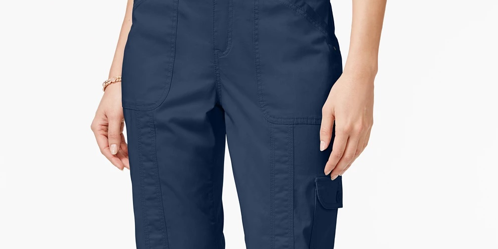 Style & Co Women's Capri Cargo Pants Blue Size 4