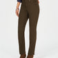 Style & Co Women's Rail Tummy-Control Straight-Leg Jeans Olive Size 12 Short