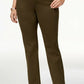 Style & Co Women's Tummy-Control Straight-Leg Fashion Jeans Green Size 4