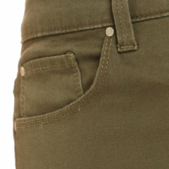 Style & Co Women's Tummy-Control Straight-Leg Fashion Jeans Green Size 8 S