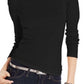 Charter Club Women's Pima Cotton Long-Sleeve Top Black Size Small