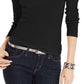 Charter Club Women's Pima Cotton Long-Sleeve Top Black Size Small