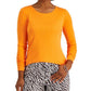 Charter Club Women's Pima Cotton Long Sleeve Top Gold Size Small
