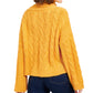 Sun + Moon Women's Cowl-Neck Cable-Knit Sweater Yellow Size Extra Large