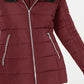 Maralyn & Me Women's Juniors' Hooded Faux-Fur-Trim Puffer Coat Red Size Extra Small