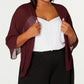 Sl Fashions Women's Plus Size Multi-Wear Shawl Purple Size 3 Extra Large