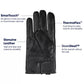 Isotoner Signature Men's Thermaflex Leather Gloves Black Size Large