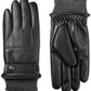 Isotoner Signature Men's Faux-Leather Sleekheat Gloves Black Size Medium
