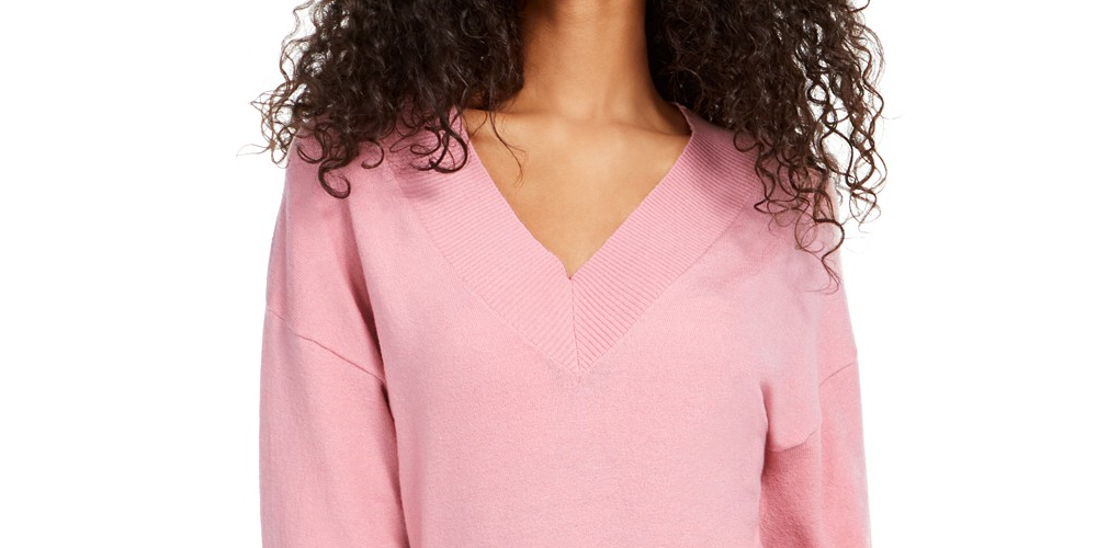 Sequin Hearts Juniors' Tie-Waist Sweater Dress Pink Size 2 X-Small