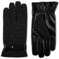Isotoner Signature Men's Faux-Wool Smartouch Gloves Black Size Medium