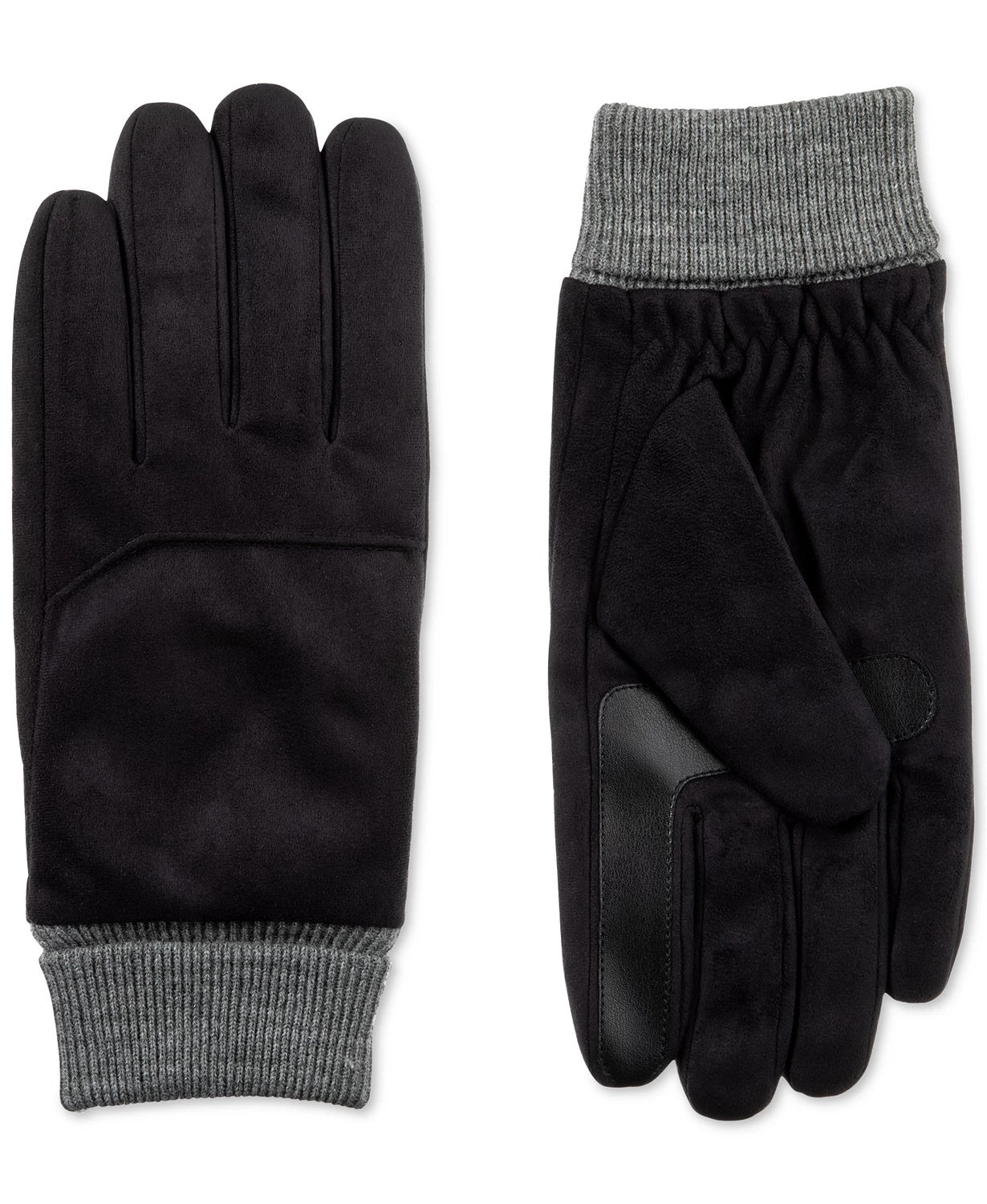 Isotoner Signature Men's Microfiber Smartdri Winter Gloves Black Size Large