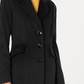 Forecaster Women's Notched-Collar Maxi Walker Coat Black Size 10