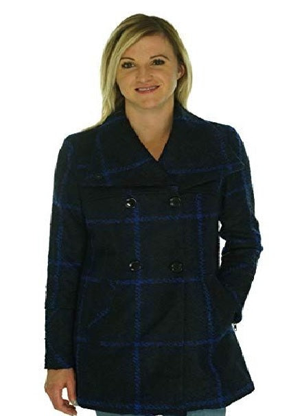 Maralyn & Me Juniors' Double-Breasted Peacoat Blue Size XX-Large