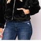 Maralyn & Me Juniors'  Reversible Cropped Hooded Faux-Fur Coat Black Size Extra Small