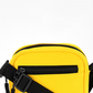 Bespoke Men's Checkerboard-Print Mini Messenger Bag Yellow Size Regular