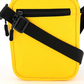 Bespoke Men's Checkerboard-Print Mini Messenger Bag Yellow Size Regular