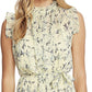 Cece Women's Wisteria Vines Sleeveless Dress Yellow Size 8