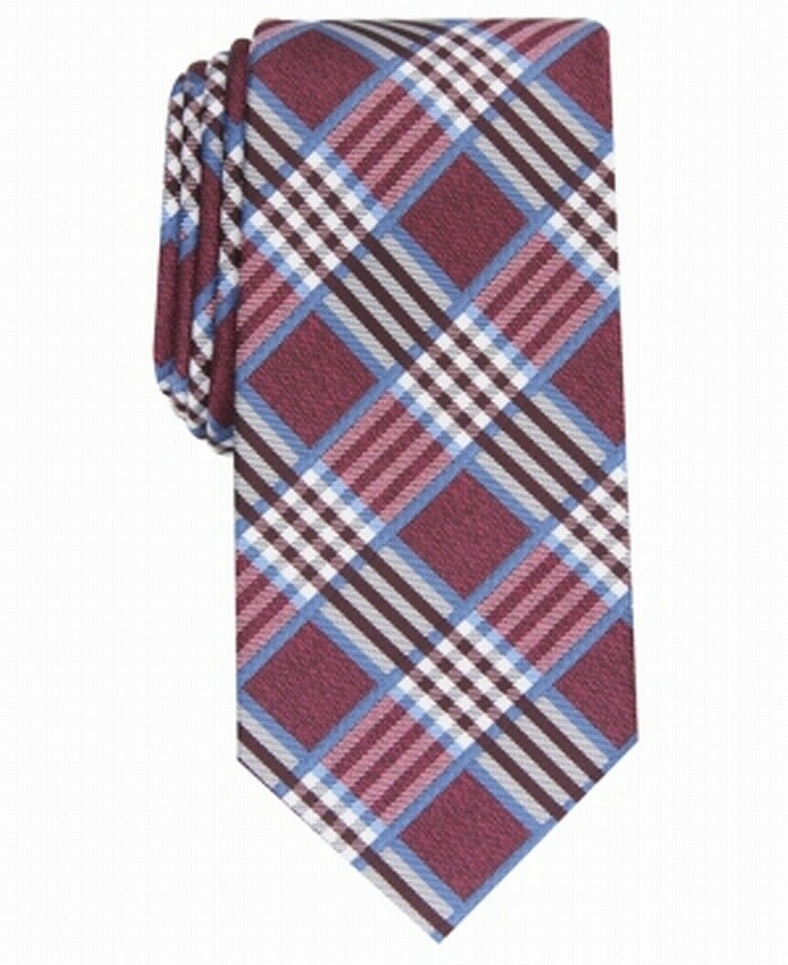 Perry Ellis Men's  Cameron Plaid Tie Marron One Size