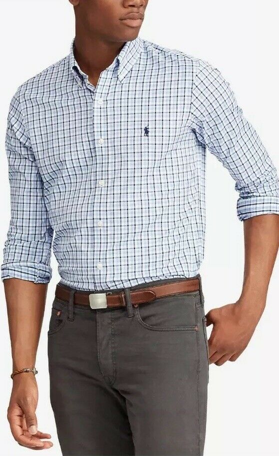 Ralph Lauren Men's Performance Twill Sport Shirt White Size X-Small