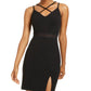 City Studios Juniors' Crisscross Bodycon Dress Black Size 13