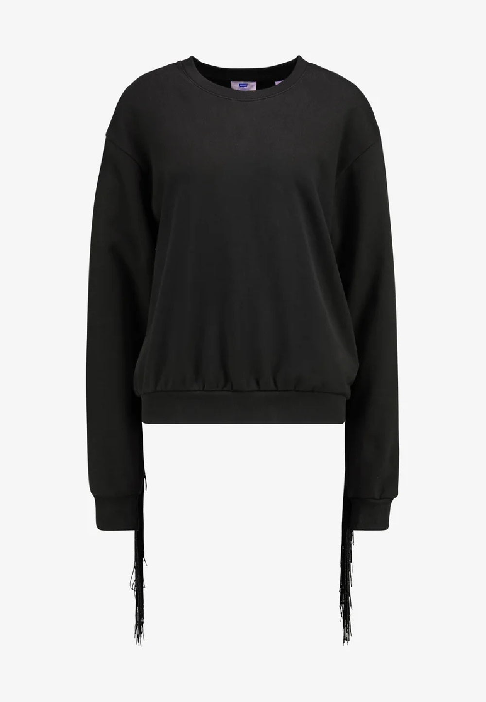 Levi's Women's Fringed Crewneck Sweatshirt Black Size 2 Extra Large