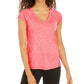 Ideology Women's Rapidry Heathered Performance T-Shirt Pink Size Small