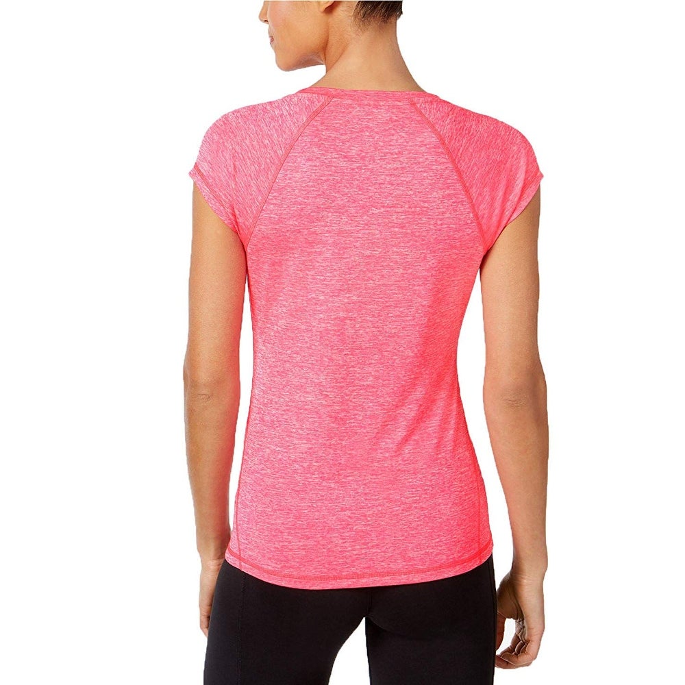 Ideology Women's Rapidry Heathered Performance T-Shirt Pink Size Small