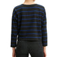 Levi's Women's Greta Striped Tie-Hem Cotton Top Black Size Medium