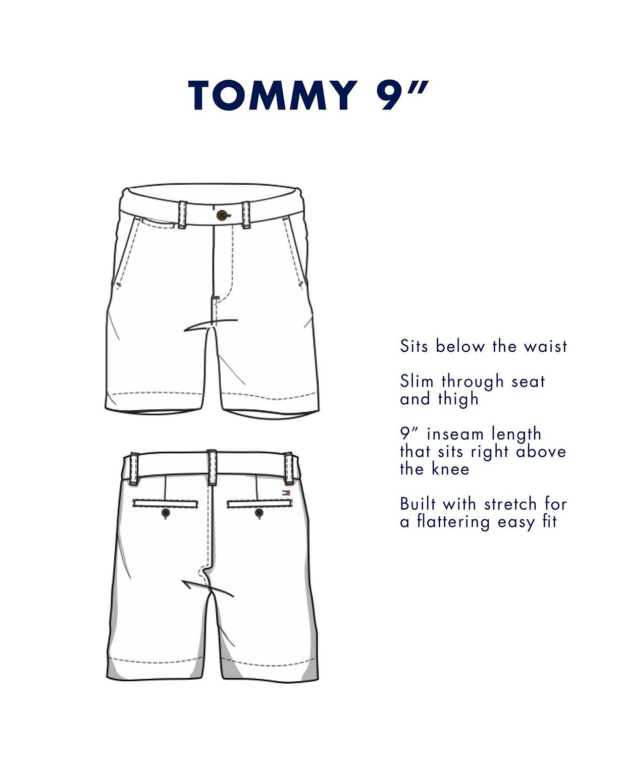 Tommy Hilfiger Men's Plus TH Flex Stretch 9" Shorts Gray Size 42W