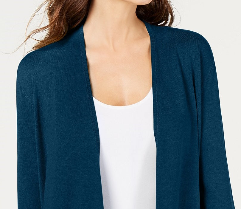 Alfani Women's Tie-Sleeve Cardigan Green Size Small