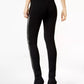 INC International Concepts Women's Petite Faux-Leather-Contrast Skinny Pants Black Size 0