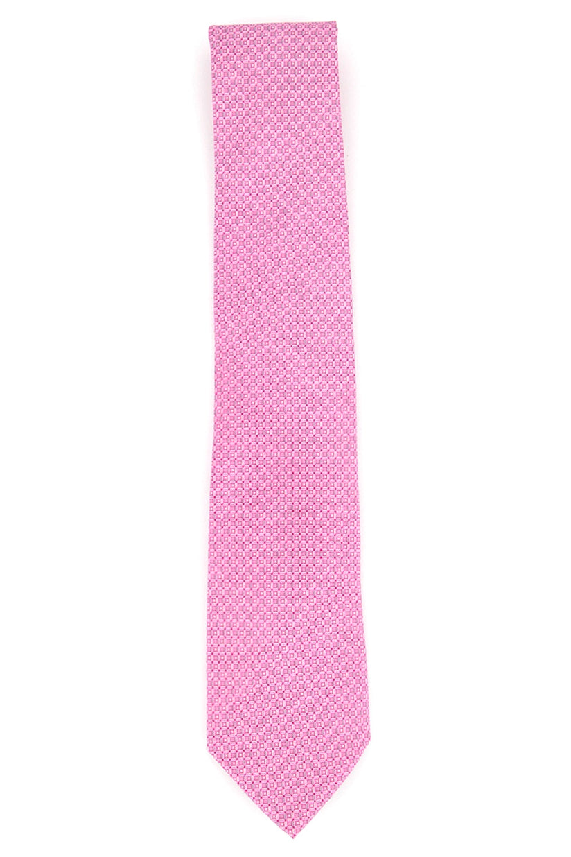 Michael Kors Men's Classic Geo Cube Silk Twill Tie Pink Size Regular