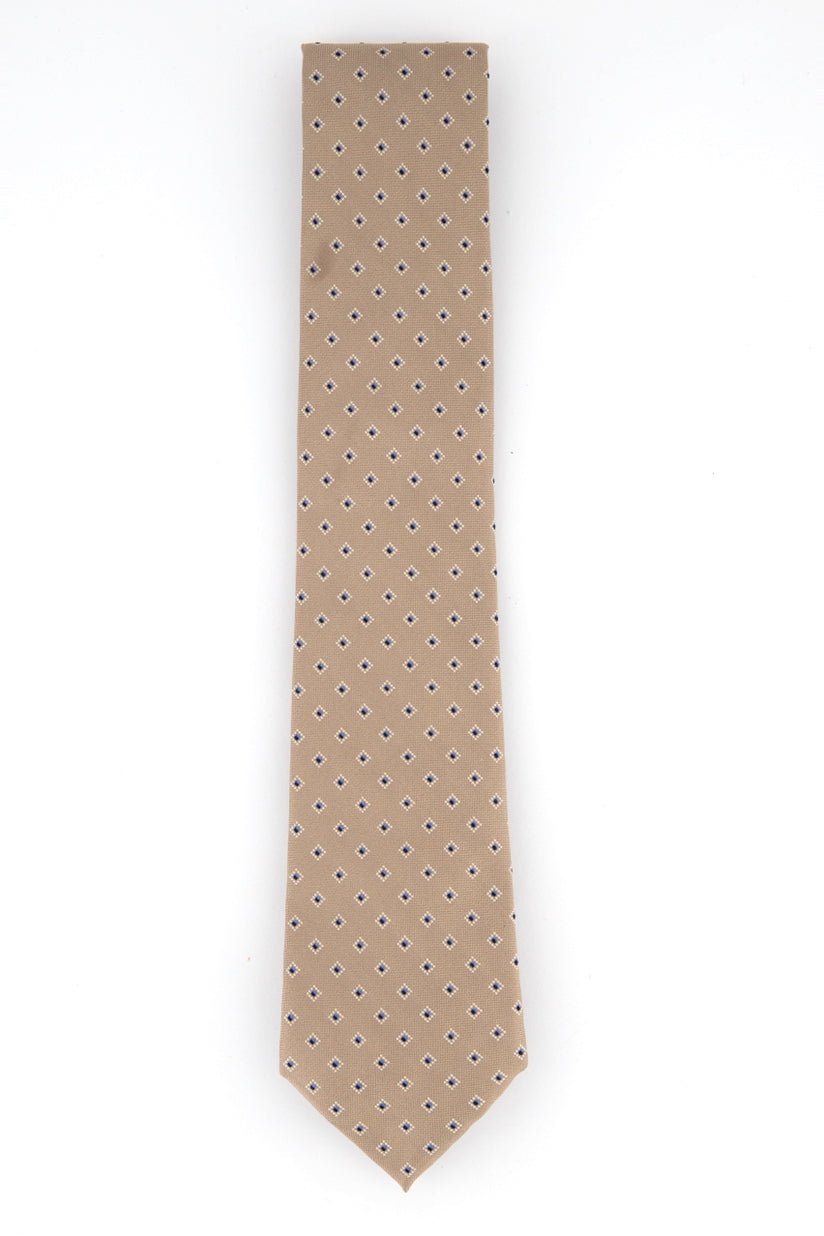 Michael Kors Men's Light Geometrics Neck Tie Brown Size Regular