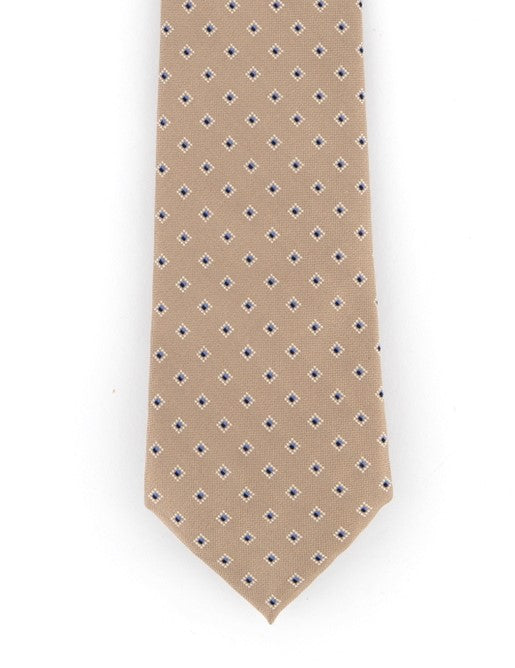 Michael Kors Men's Light Geometrics Neck Tie Brown Size Regular