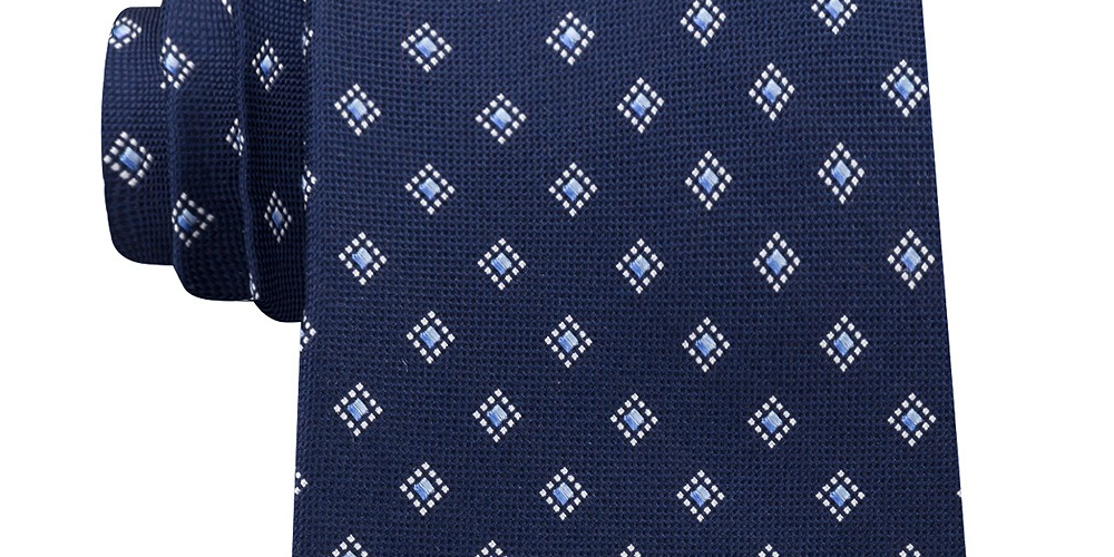 Michael Kors Men's Bicolor Neat Silk Tie Purple Size Regular