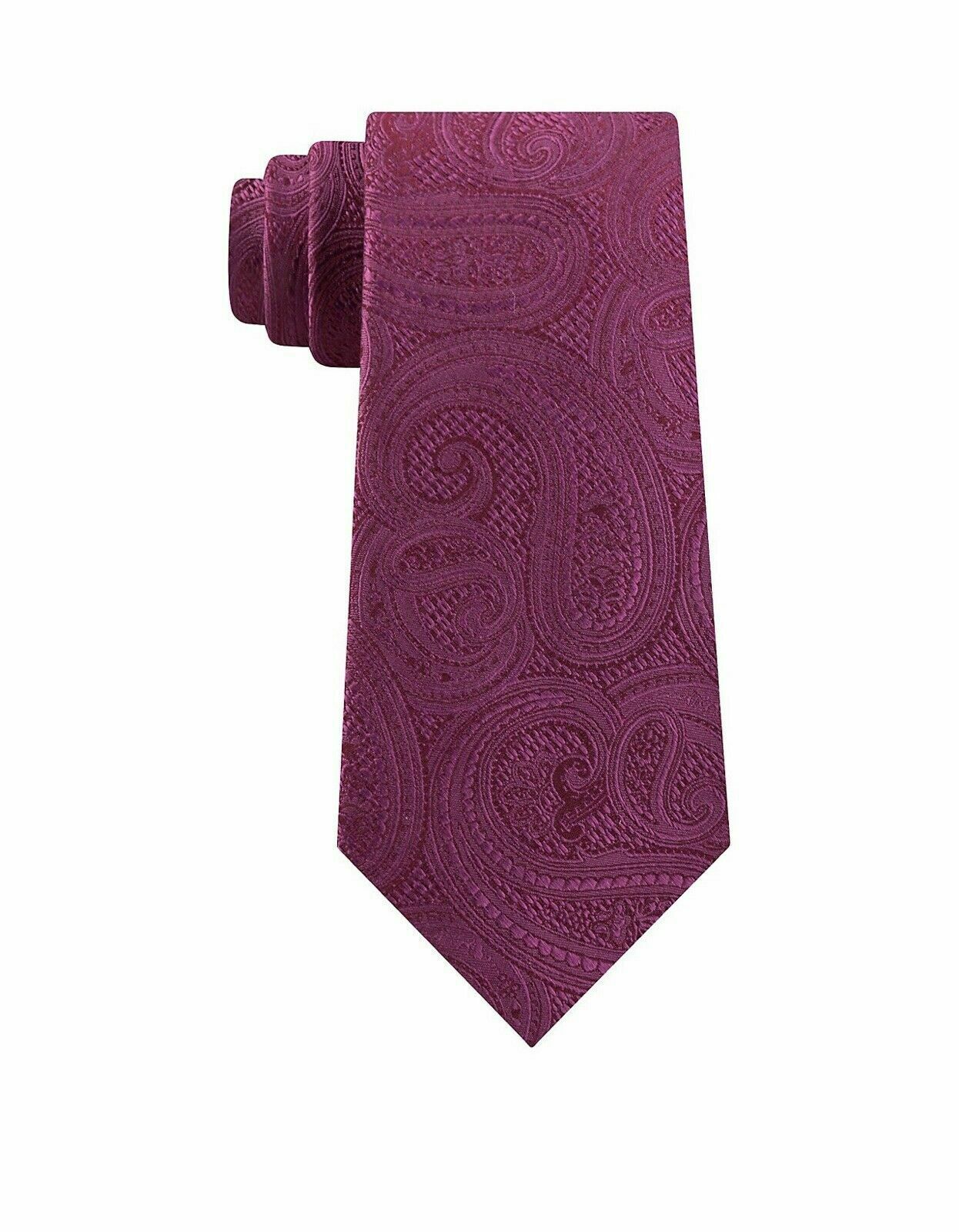 Michael Kors Men's Rich Texture Paisley Silk Tie Pink One Size