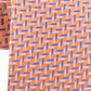 Michael Kors Men's Checks Silk Neck Tie Orange Size Regular