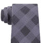Michael Kors Men's Classic Mesh Check Silk Tie Gray One Size