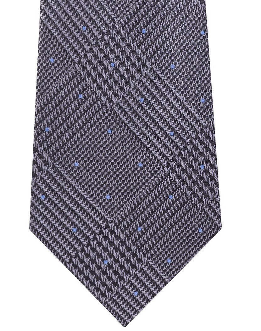 Michael Kors Men's Plaid Micro Flecks Neck Tie Gray Size Regular