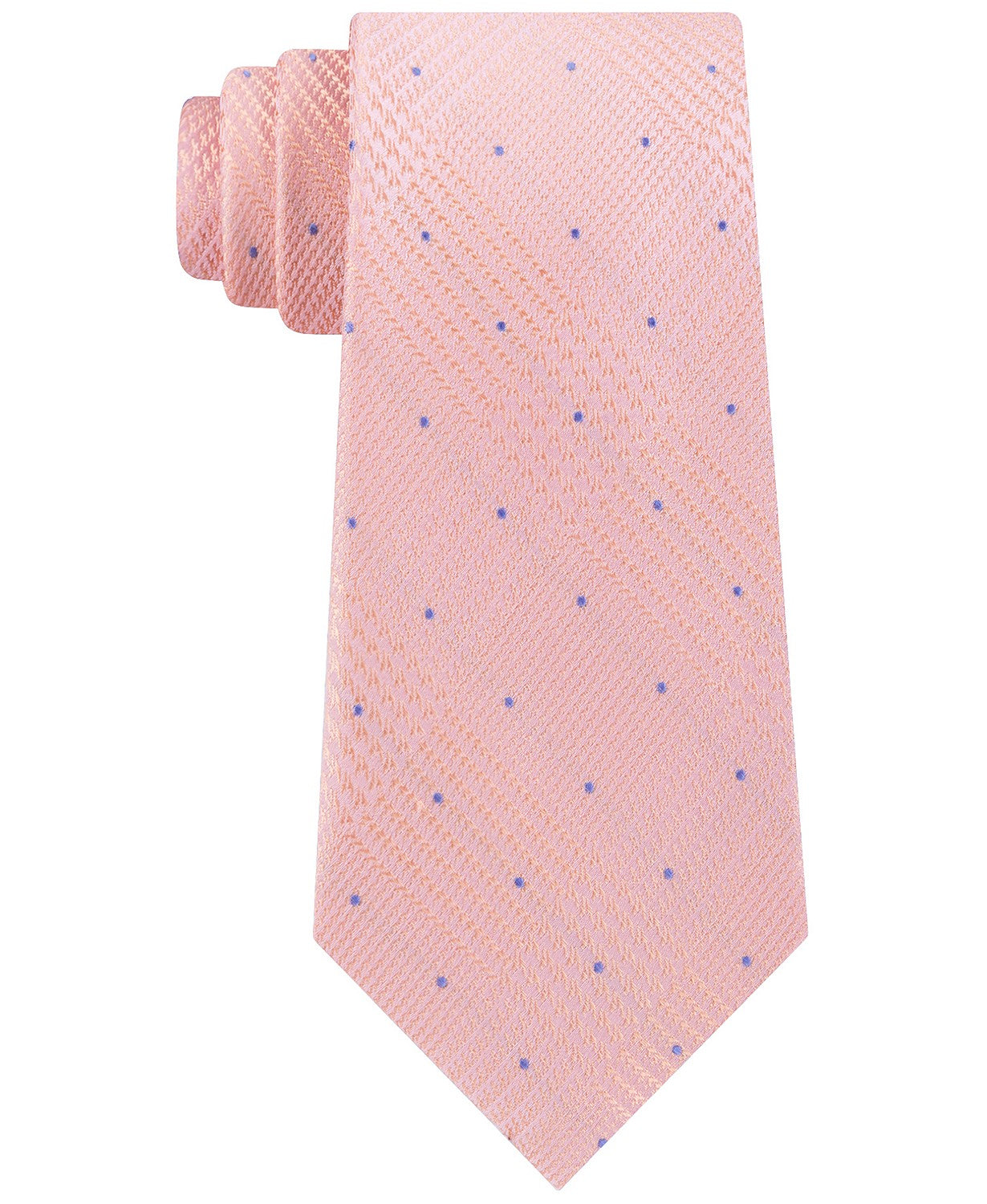 michael-kors-mens-classic-glen-check-dot-tie-pink-size-regular-1