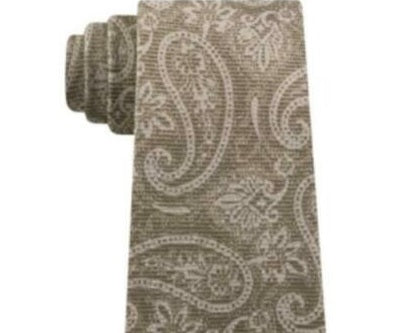 Michael Kors Men's Brown Paisley Silk Blend Neck Tie Brown Size Regular