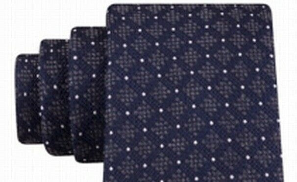 Michael Kors Men's Luxuriant Neat Tie Blue Size Regular