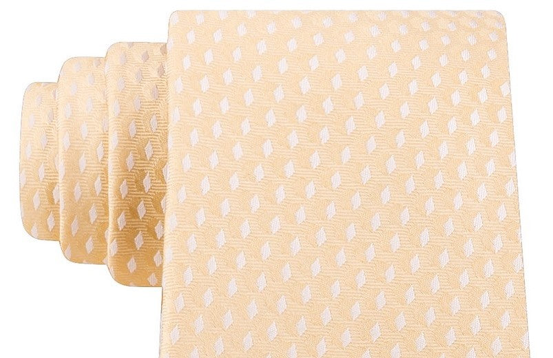 Michael Kors Men's Geometric 100% Silk Neck Tie Yellow Size Regular