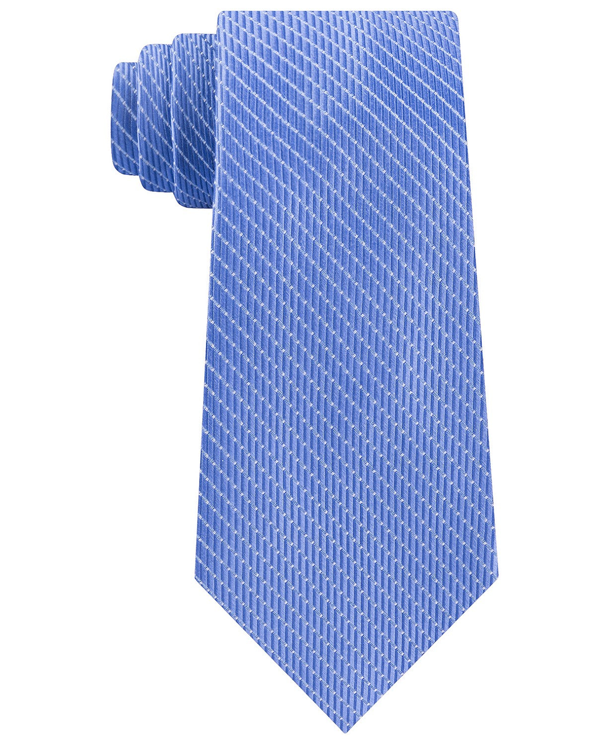 Michael Kors Men's Classic Dash Stripe Satin Tie Blue Size Osfa Reg