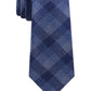 Michael Kors Men's Classic Pebble Gingham Check Tie Blue Size Regular
