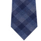 Michael Kors Men's Classic Pebble Gingham Check Tie Blue Size Regular