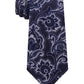Michael Kors Men's Intricate Outlined Paisley Tie Navy Size Regular